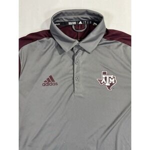 Adidas‎ Texas A&M Aggies Polo Shirt Athletic Training Medium PrimeBlue